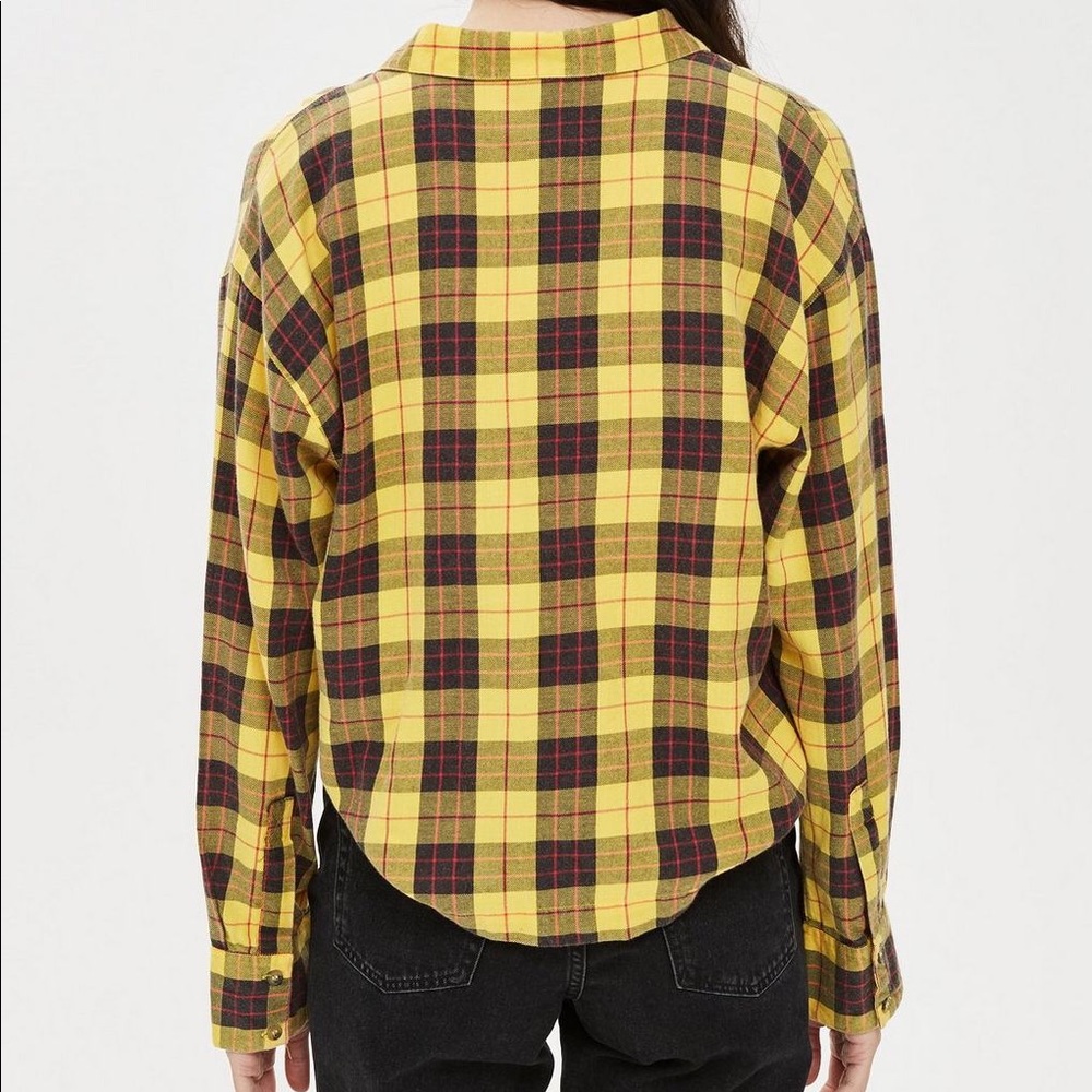 TopShop Washed Boxy Check Shirt - Picture 4 of 11
